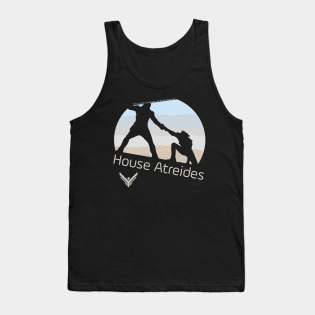 Dune - House Atreides Silhouette Tank Top by Slightly Unhinged